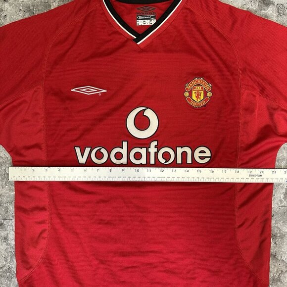 Vintage Umbro Sportwool Mens M Manchester United F.C. Football Jersey WEY #22 - Picture 6 of 7